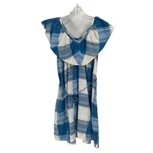 Ace & Jig Banner Hannah Blue Plaid Dress Belt Sz Small